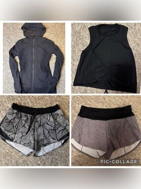 lululemon athletica Bundle *4 items* dance jacket, tank, 2 pairs of shorts